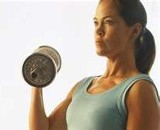 Woman Lifting Dumbell 